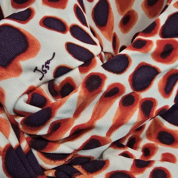 Banana Republic Issa Collection Red Ceramic Printed Three-Quarter Sleeve Dress - Picture 7 of 14